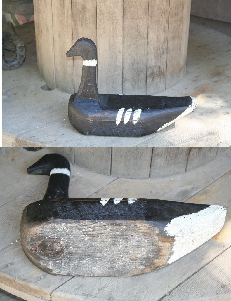   left 1950s Handmade Old Growth Redwood Working Brant Duck Decoys Pick