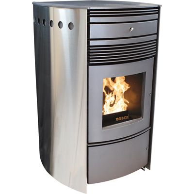 Bosca Spirit 500 Pellet Stove w Stainless Steel Sides 36K BTU EPA Cert 