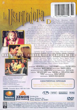 La Usurpadora Telenovela Novela DVD Gabriela Spanic