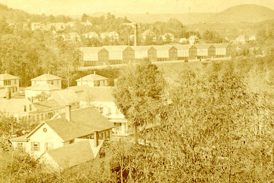 Parker Stereoview Brattleboro VT J Estey Co Organ Co Buildings 