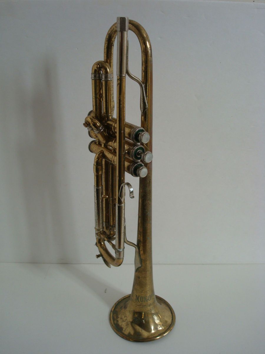 For Parts or Repair Monopole Conservatoire Trumpet Vintage Instrument 