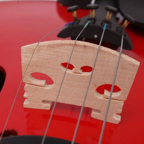 high quality red 4 4 acoustic violin case+ bow rosin
