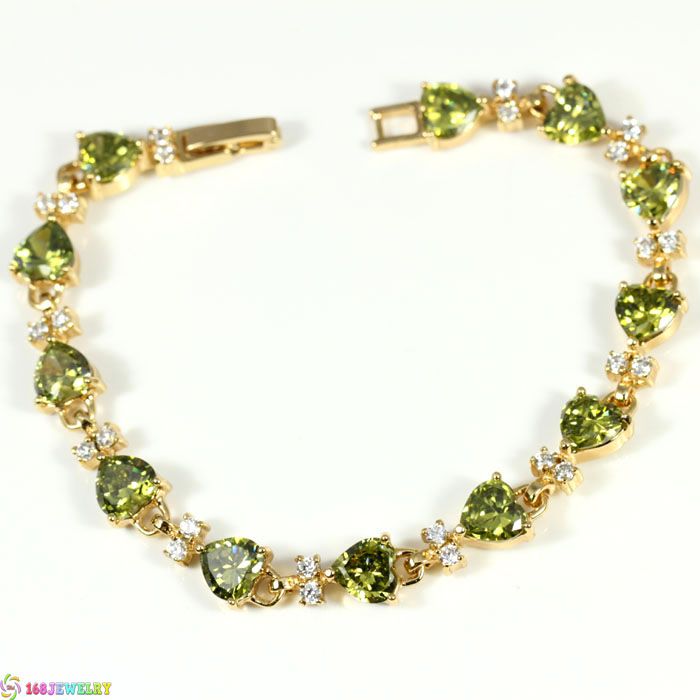 Superduper Green Peridot Silver 168JEWELRY Bracelet B695