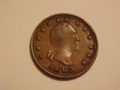 1863 George Washington Our Union Civil War Token Nice