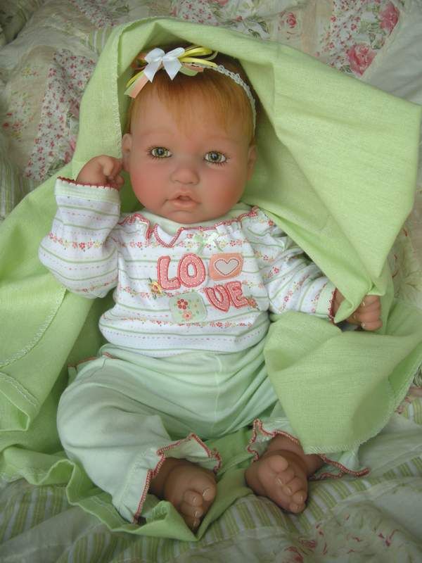   Berenguer Angel Baby Girl Doll *Brielle* in Floral Layette Green Eyes