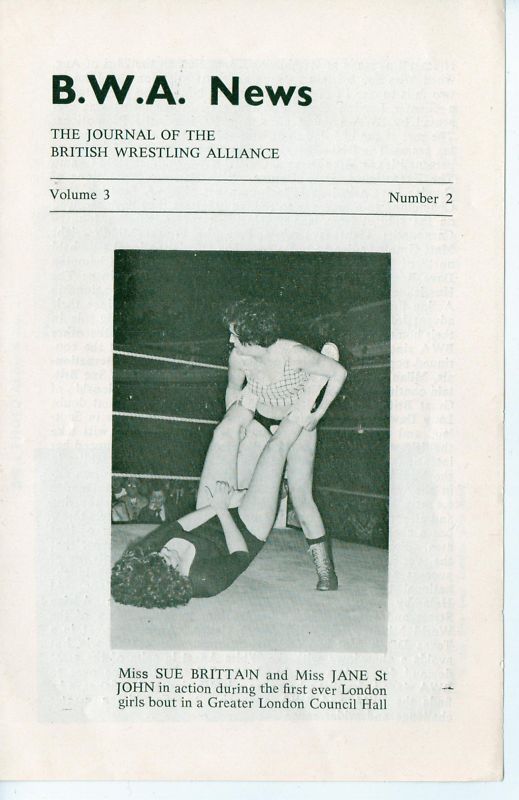 British Wrestling News Sue Brittain Jane St John
