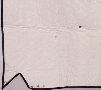 Vintage Card Table Cover Bridge Tablecloth White Quilted Vinyl 32x34 