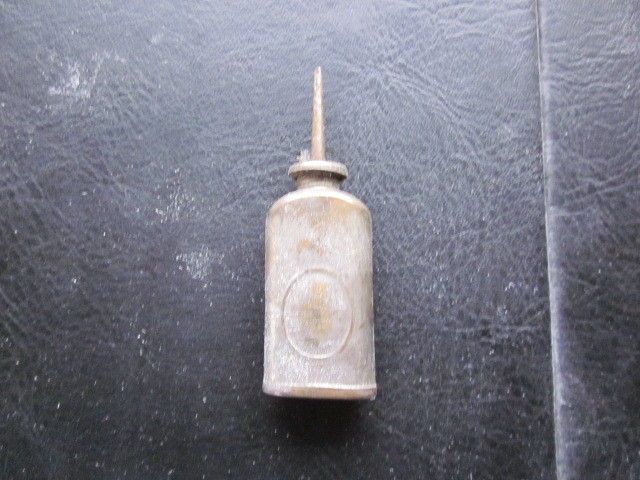 antique mini oil tin bottle made in usa time left