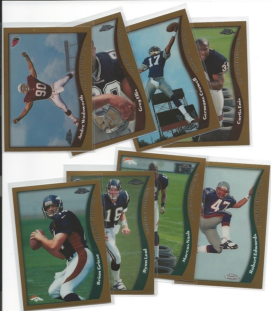 1998 Topps Chrome FB (8x) RC Lot Brian Griese Ryan Leaf Wadsworth 