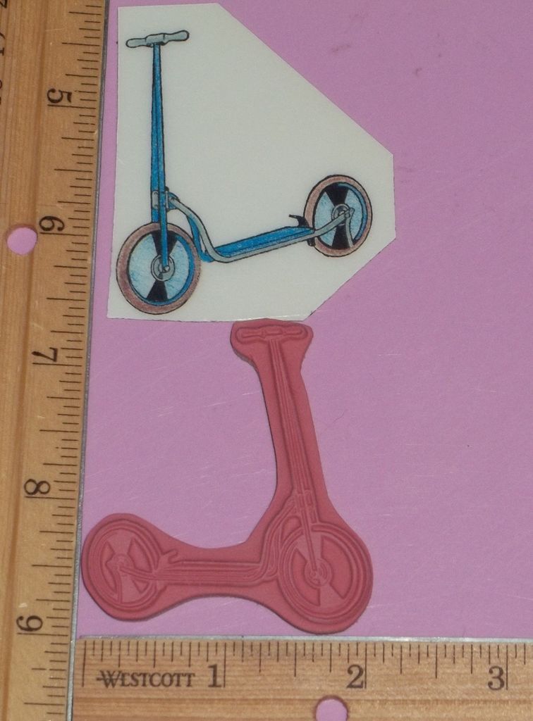 antique scooter cling rubber stamp low shipping  3 49 buy 