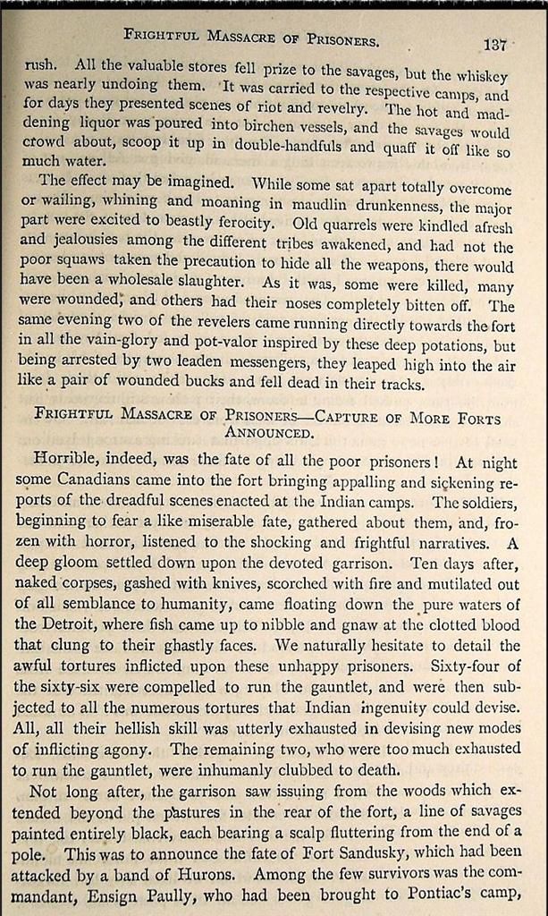 1876 Antique Old West Indian War Horrors Frontier Pioneer Life Daniel 