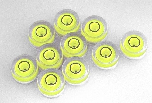 Ten Stick on Bubble Spirit Level 14mm Tripod New