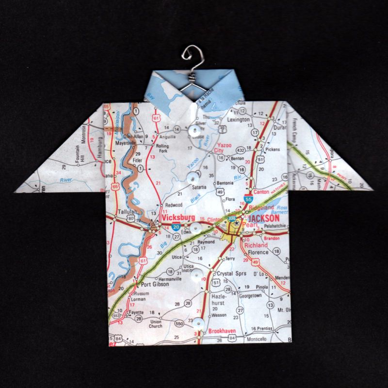 Origami Map Shirt Anguilla Jackson Brookhaven Terry