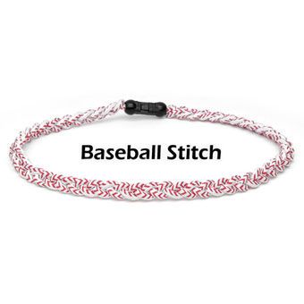 Brett Bros Ionic Titanium Necklace Baseball Stitch Large