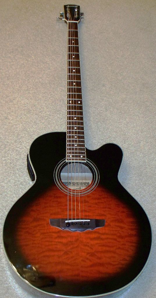 Acoustic Electric Baritone Guitar Brownsville BABG2CRBS