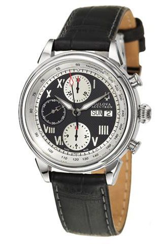 Bulova Accutron Gemini Mens 63C011 Chronograph 25 Jewel Automatic 