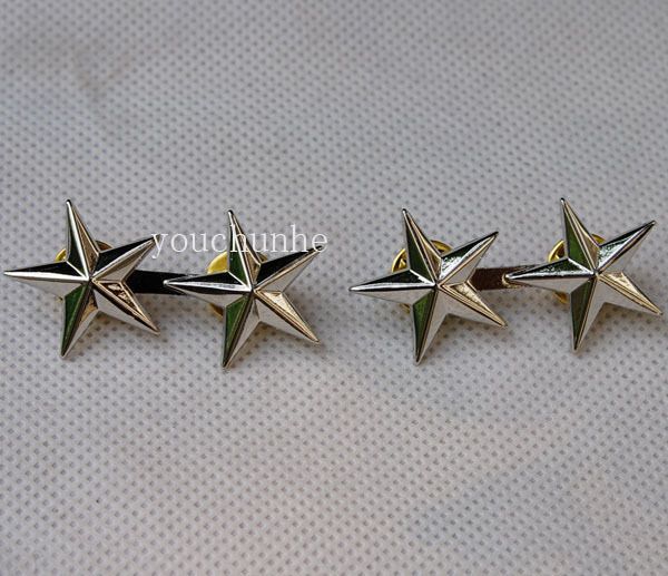   OF WW2 US ARMY OFFICER 2 STAR MAJOR GENERAL RANK BADGES PIN  32142