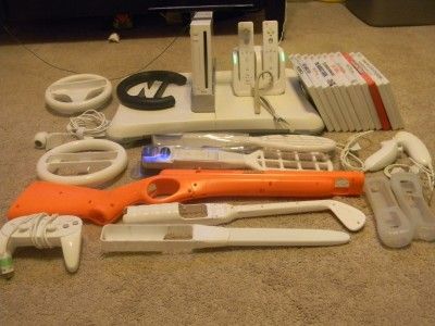   Wii Bundle Lots of Games and Accessories Wii Fit Plus 12 Games