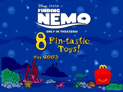 McDonalds 2003 Disney Pixar Finding Nemo 2 Toy Nemo Marlin Clown Fish 