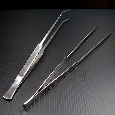 aquarium plant pro 2pc tools set stainless tip tweezers from