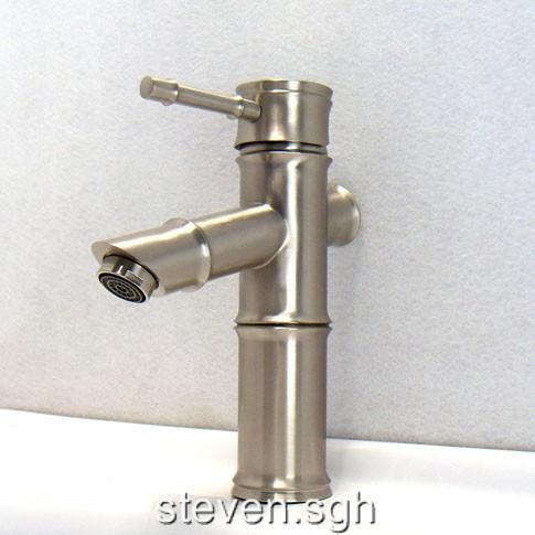 Satin Brushed Nickel Bathroom Sink Faucet Mixer Tap B02