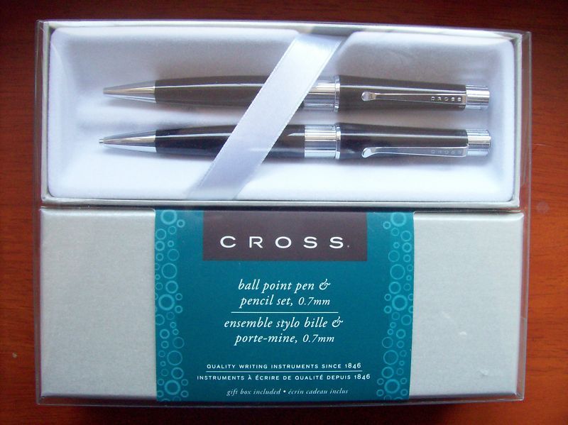  Cross Beverly Black Pen Pencil Set New N Box