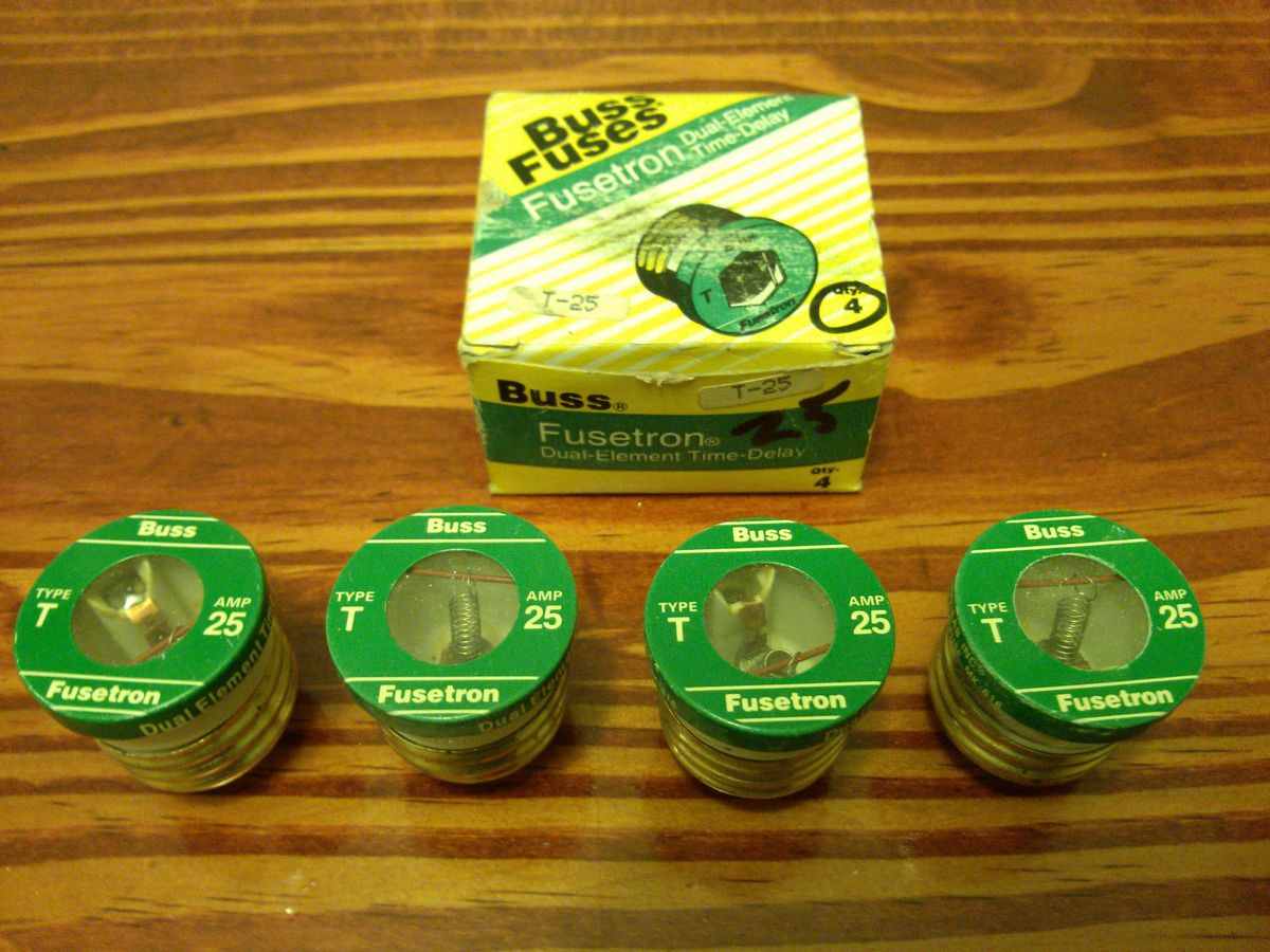 BUSS FUSES T 25 FUSETRON DUAL ELEMENT TIME DELAY