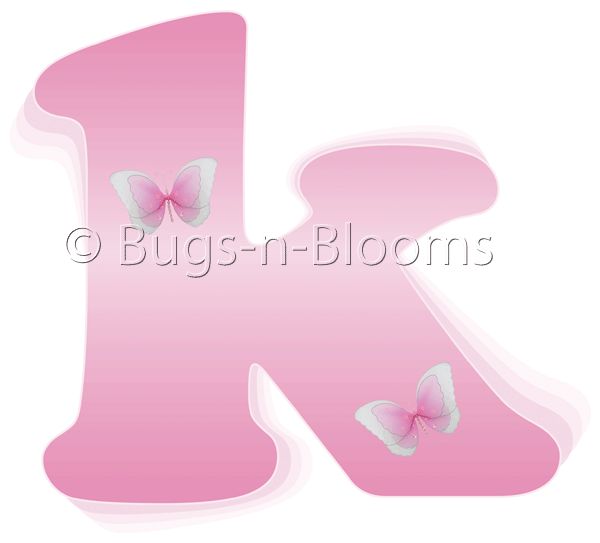 Pink Letters Name Butterfly Room Decor Wall Stickers Vinyl Girl 