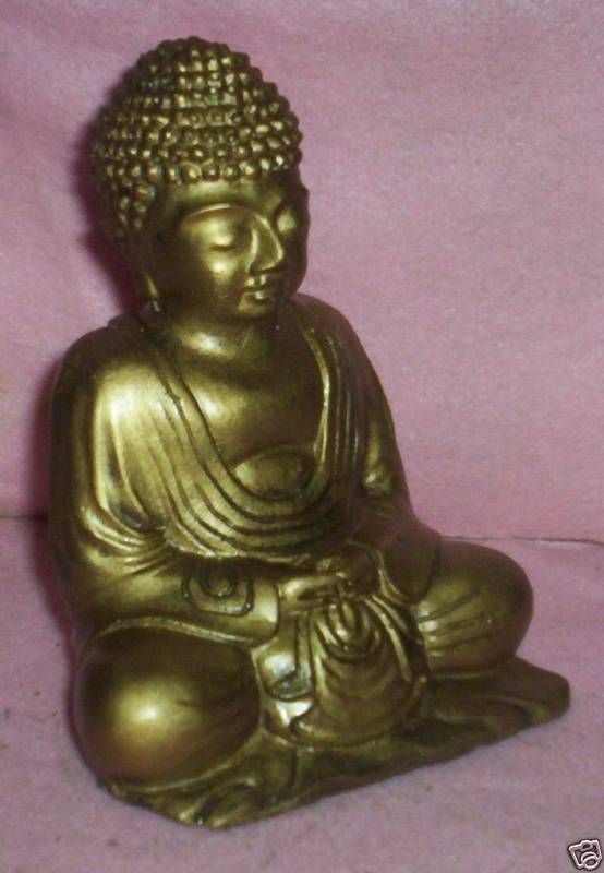 Small Buddha Statue Feng Shui Garden Yard Art Shabby