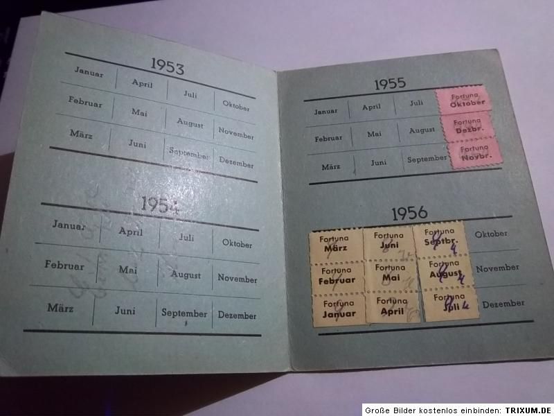 Ausweiss Fussball 1 Fortuna 1920 Coburg Neusses 1955