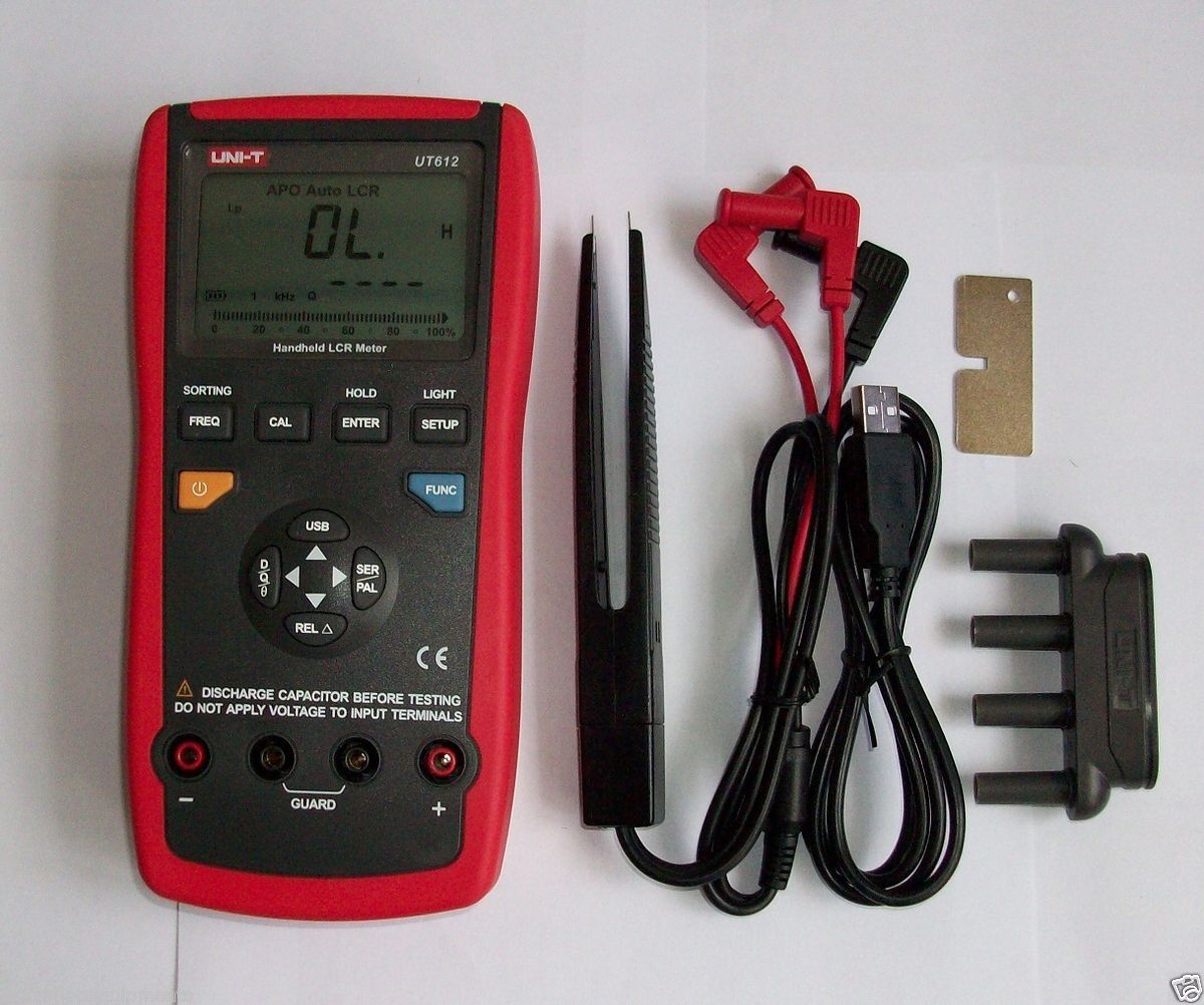 Uni T USB LCR L C R DCR Q D Θ ESR Meter Tester 100K Hz 20KH 20MF 200M 