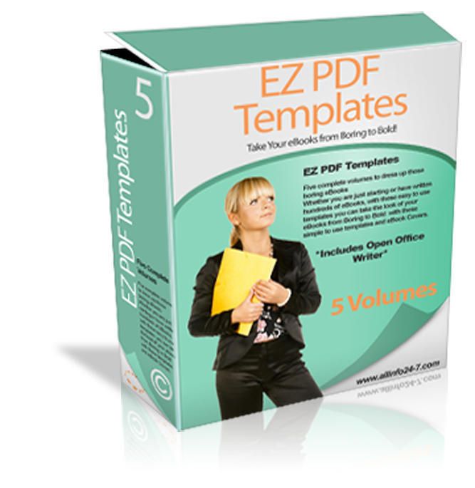 EZ eBook Templates 5 Volumes Includes Openoffice CD ROM