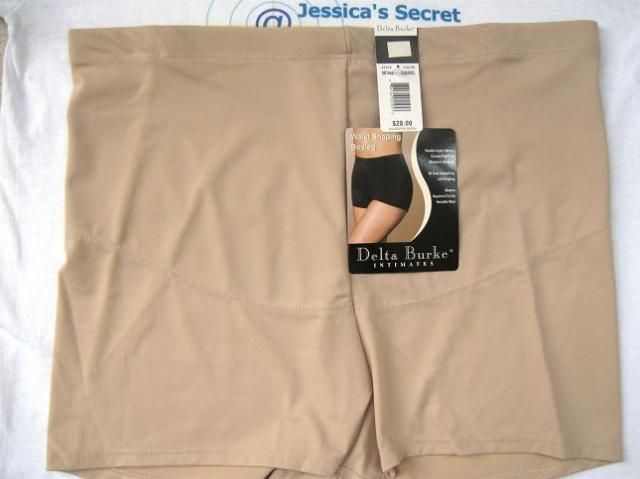 Delta Burke Waist Shaping Boyleg w Double Tummy Control Caramel 1x 2X 