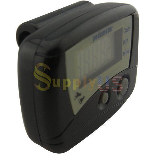 Black LCD Run Step Pedometer Walking Calorie Counter Distance