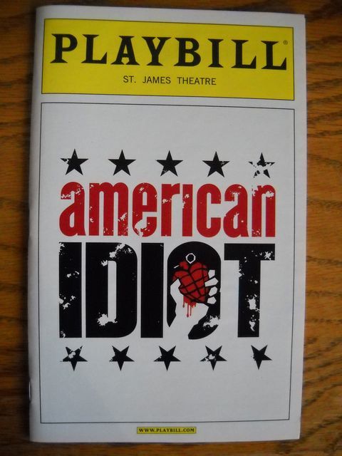 American Idiot Playbill John Gallagher Jr Color Cover