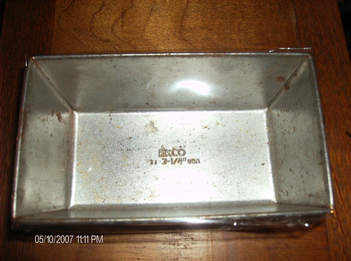 Vintage Miniature Ekco Loaf Bread Cake Pan USA