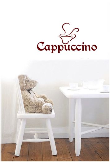 Cappuccino Vinyl Wall Art Decals Stickers Cafe Decor