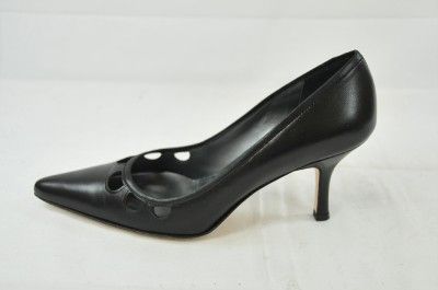 Roberto Capucci Made in Italy Best Black Lthr Pump Pointed Toe 8B 3241 