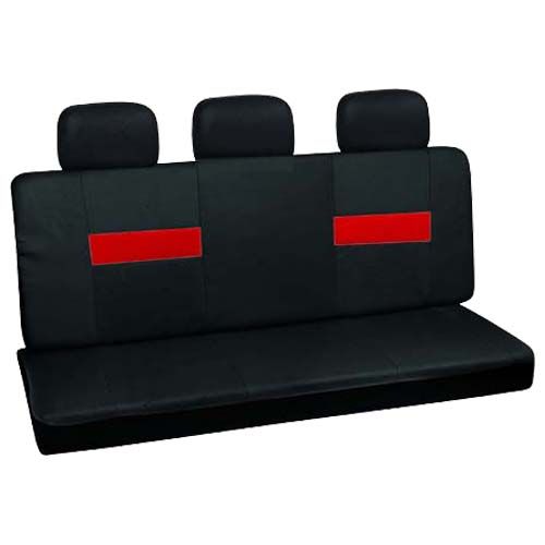   set red black low back rear bench auto car seat cover plus head rest