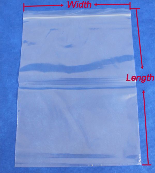 500pcs Clear Ziplock Bags Plastic Zipper Reclosable Storage Cosmetic 