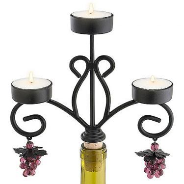 Chateau Wine Bottle Candelabra Tealight Candle Holder