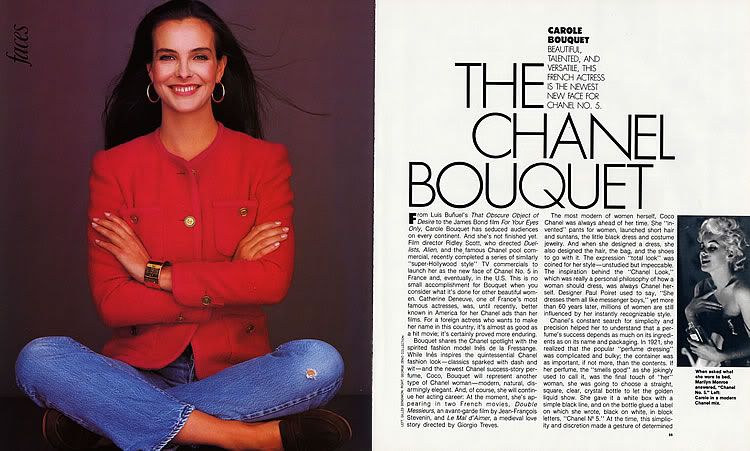 Carole Bouquet Chanel Perfume 3 PG Magazine Editorial