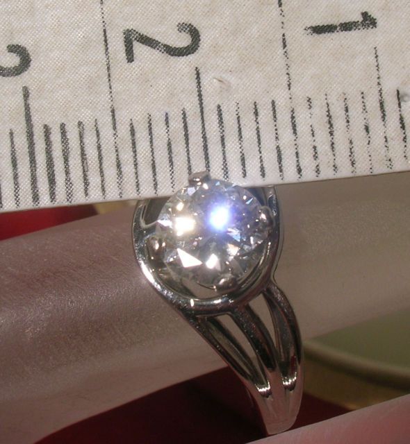 SOLID 18K White Gold DIAMOND 0.79 CARAT RING Vintage Estate Jewelry