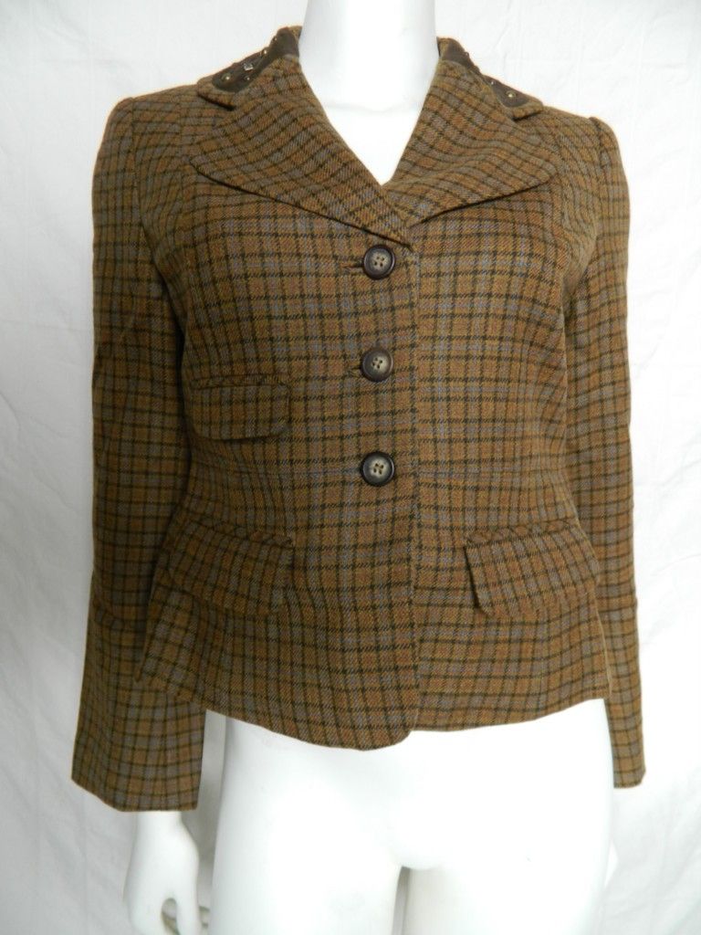 Sundance Catalog Studded Brown Blazer $158 Retail 81 Off Retail