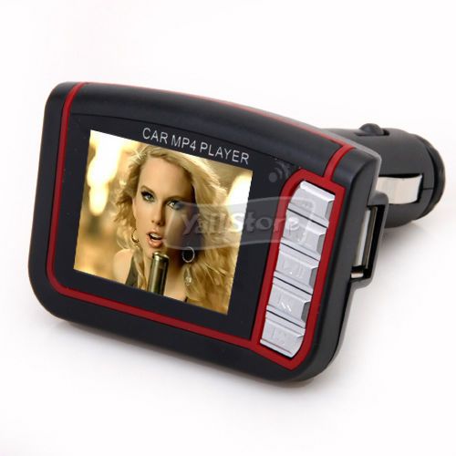 New 1.8 LCD Car  MP4 Player Wireless FM Transmitter Black USA