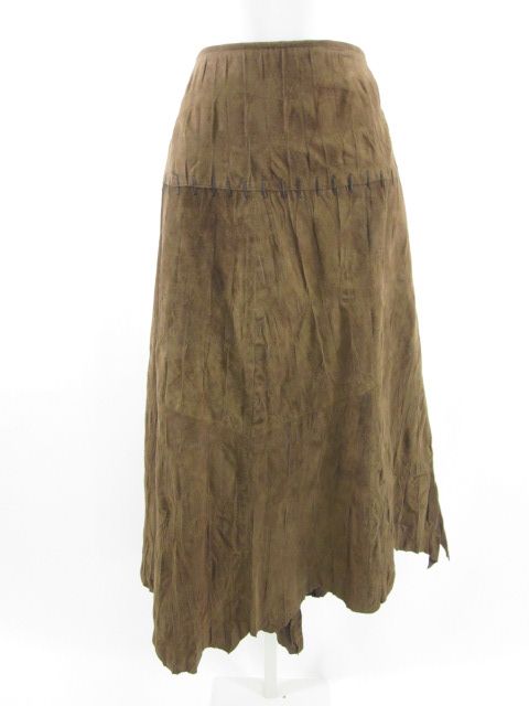   tags me by milestone brown cathleen leather skirt in a size 40 this