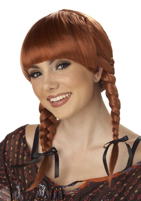 Heidi Beer Girl Hippie Pigtail Braid Tavern Wench Wig