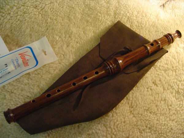 Heritage Music Keyless Woodwind Irish Folk Flute Walnut Wood Fife Bag 