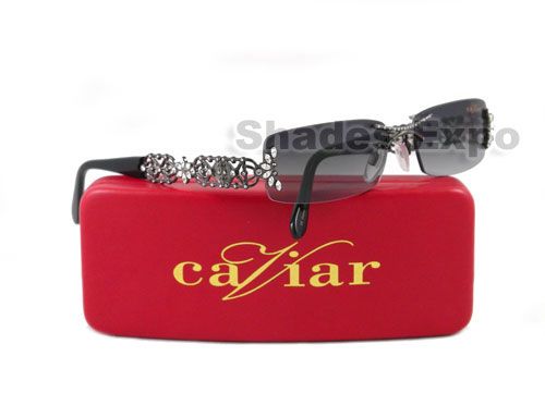 New Caviar Sunglasses CR 6414 Black C82 CR6414 Auth