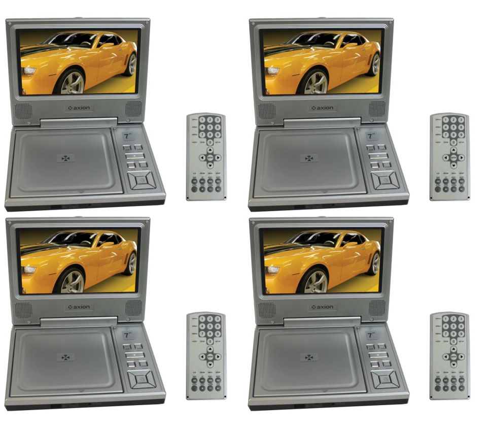 axn 6072 7 lcd widescreen portable car home dvd cd  player silver 